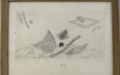 Henri GOETZ [américain] (1909-1989) Composition Gravure signée en bas à droite, justifiée H.C. en bas...