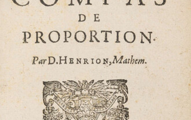 Henrion (Denis) Usage Du Compas De Proportion, first edition, Paris, Michel Daniel, 1618.