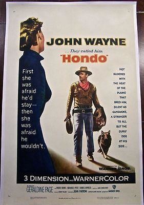 Hondo - John Wayne (1953) US One Sheet Movie Poster LB