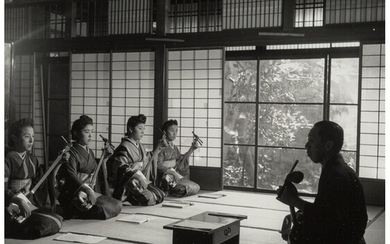 Horace Bristol (1909-1997), Playing the Samisen, Kyoto Geisha School (1947)