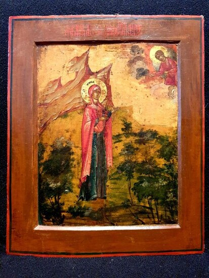 Icon, Holy Anna - Wood - 18th century