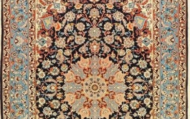 Isfahan fine, Persia, around 1960, wool on silk