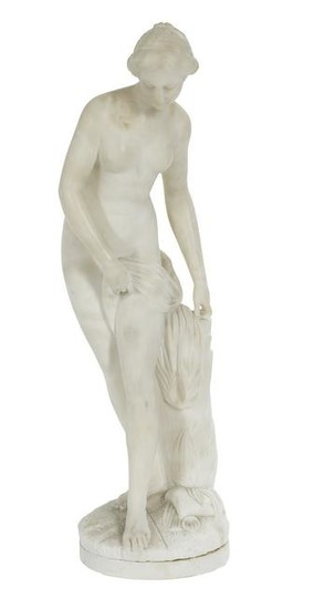 Italian Carved Alabaster Figure of Venus