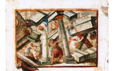 Italie/Rome ? XVIIe siècle Samson Huile sur marbre 15 x 19 x 2,3 cm