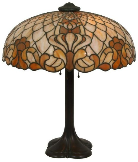 J.A. Whaley Co. 20 Inch Leaded Glass Table Lamp