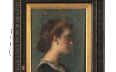 JEAN-JACQUES HENNER (1829-1905) A profile portrait of Doroth...