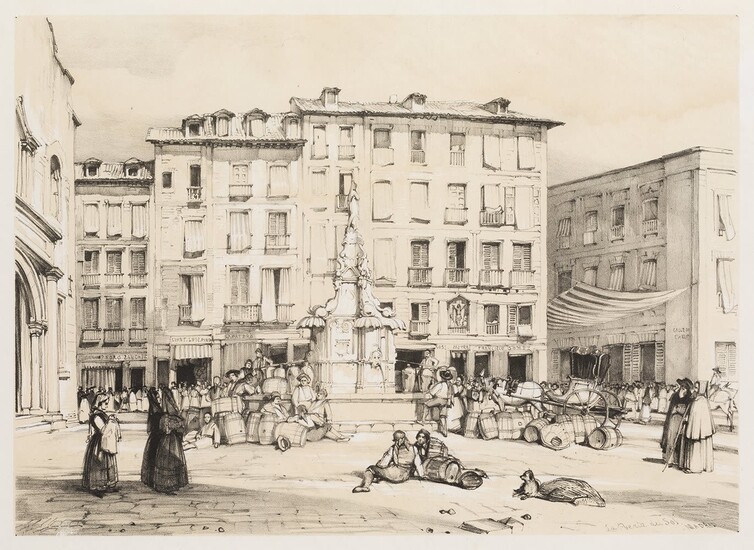 JOHN FREDERICK LEWIS (1804 / 1876), La Puerta del Sol, Madrid