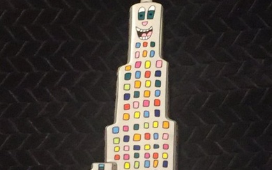 James Rizzi (1950-2011) - King of N.Y.C. - limited edition porcelain sculpture, sold out