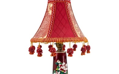 Japanese Akasuke Ginbari Cloisonne Lamp