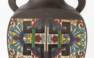Japanese Cloisonne Enameled Bronze Vase
