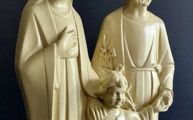 Johannes DOMMISSE (1878-1955) - Figurine - Heilige familie - 42 cm - Plaster