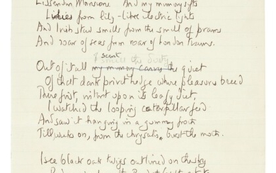 John Betjeman | Five autograph manuscript and typescript poems