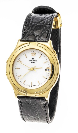 Junghans MEGA Funk limited Goldedition, Ref. 0025/9300 309 from 1993 worldwide 1st analogue 3 hand