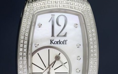 Korloff - Diamonds for 1.12 Carat Limited Edition Tonneau Ronde Collection White Mother of Pearl Swiss Made - T30/739 - Women - BRAND NEW