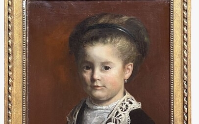 L. CERRAUD, XIXe. Portrait de fillette. Huile... - Lot 21 - Goxe - Belaisch - Hôtel des ventes d'Enghien