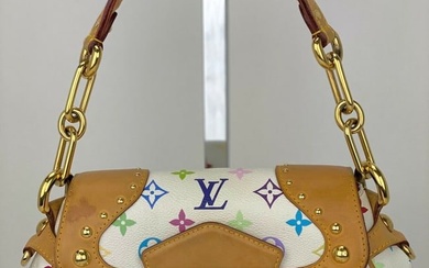 LOUIS VUITTON Hand Bag Monogram Multicolor Marilyn White Shoulder