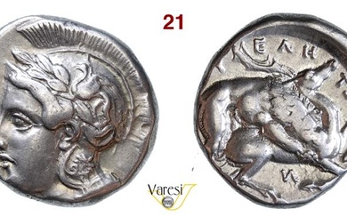 LUCANIA - Velia - (334-300 a.C.) Didramma (o Statere) D/...