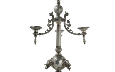 Large-sized 19th c English Silver-Plated Metal Centerpiece