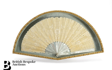 Late 19th Century Silk Embroidered Fan