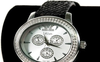 Le Vian Diamond Chronograph Steel Watch 47mm