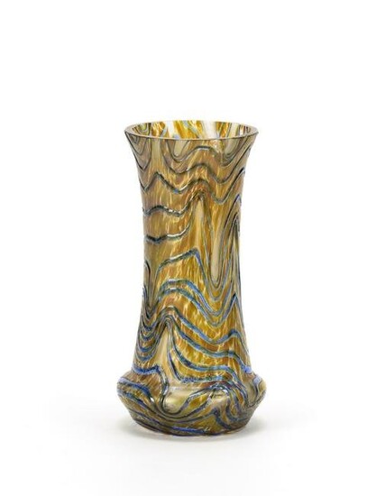 Loetz (Attributed) Vase in colorless and orange