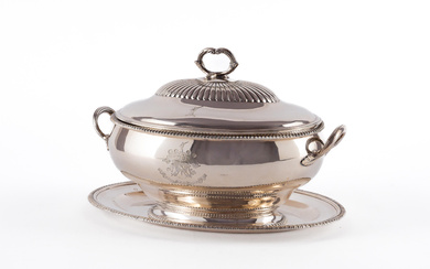 London | SILVER TUREEN AND OVAL PLATTER