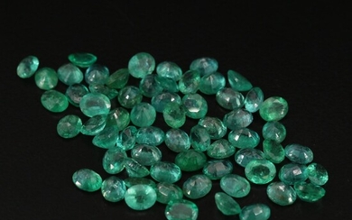 Loose 20.89 CTW Oval Faceted Emeralds