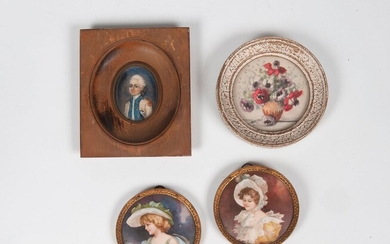 Lot comprenant quatre miniatures : -un portrait... - Lot 21 - Paris Enchères - Collin du Bocage
