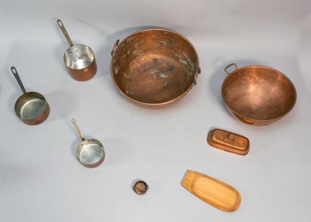 Lot of French Copper Kitchenware