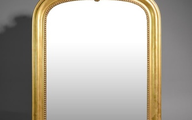 Louis Philippe Style Large Gold Gilt Framed Mirror