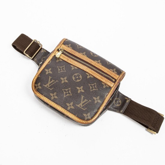 SOLD. Louis Vuitton: "Bosphore" belt bag of brown monogram canvas with brown leather trimmings and gold tone hardware. – Bruun Rasmussen Auctioneers of Fine Art
