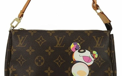 Louis Vuitton Pouch Monogram Panda Pochette Accessoire M51981 Women's LV Bag in Takashi Murakami