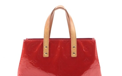 Louis Vuitton Reade PM in Red Monogram Vernis and Vachetta Leather