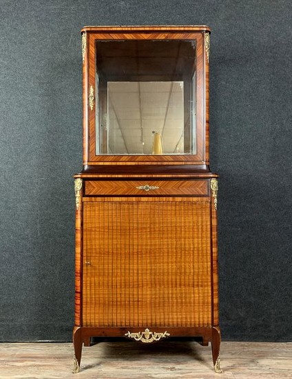 Louis XV ceremonial showcase bookcase in noble wood marquetry - Wood - Late 19th century