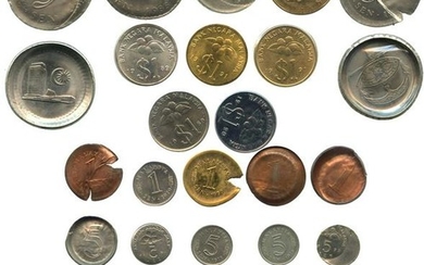 MALAYSIA Malaysia group of Error coinage. 1 cent (5), 5
