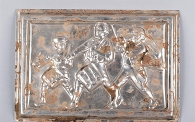 METAL REVOLUTIONARY FOURTH OF JULY FIFE AND DRUMMERS CHOCOLATE MOLD, PROBABLY 20TH CENTURY