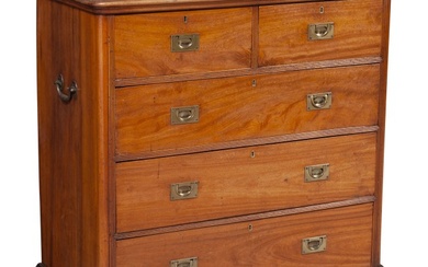 Mahogany Campaign Chest of Drawers