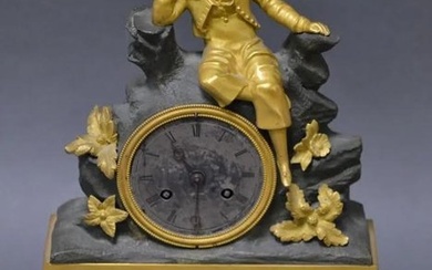 Mantel clock - Gilt bronze - 1800-1850