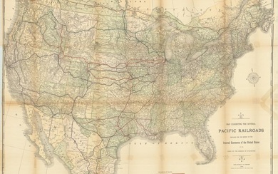 "Map Exhibiting the Several Pacific Railroads Prepared for the Report on the Internal Commerce of the United States by the Chief of the Bureau of Statistics", Rand McNally & Co.