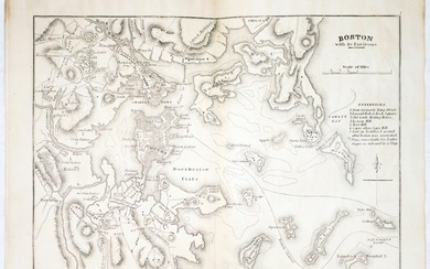 Map of Boston from Marshall's Life of Washington