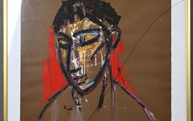 Marc DULOUT (1899-1974), "Portrait en buste", Dessin à la gouache signé en bas à gauche...