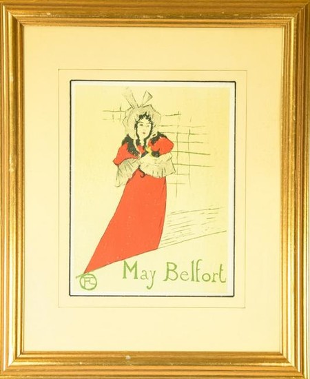 "Mary Belfort" Color Lithograph After Lautrec