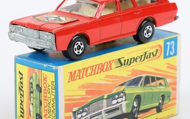 Matchbox Lesney SuperfastMB-73 1968 Mercury with RED body & 2nd issue G box