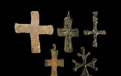 Medieval Bronze Cross Pendant Collection