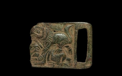 Medieval Buckle Plate with Animals