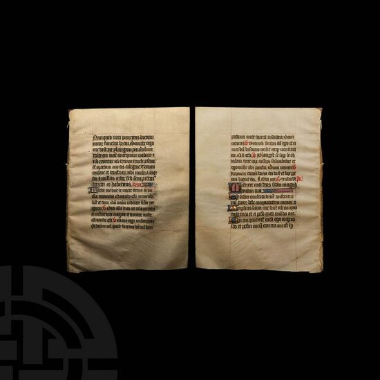 Medieval French Bible Manuscript Page