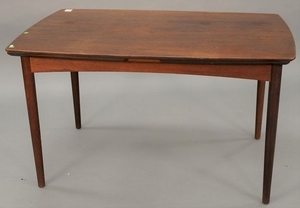 Mid-Century Danish draw leaf table with two 21 inch