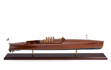 Motorboat Model of the Dixie II America, late 20th or...