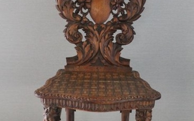 Musical chair for child - Black Forest Work - Wood - mid 19th century