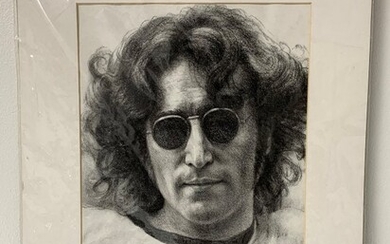 NYC Pencil Portrait of John Lennon 1997 - Beatles